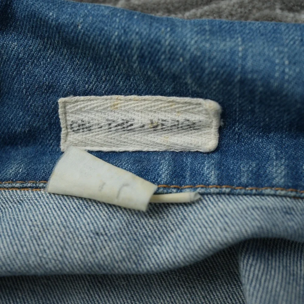 On The Verge Denim Jacket Women Vintage‎ Stars Hearts Pockets Blue Jean XL